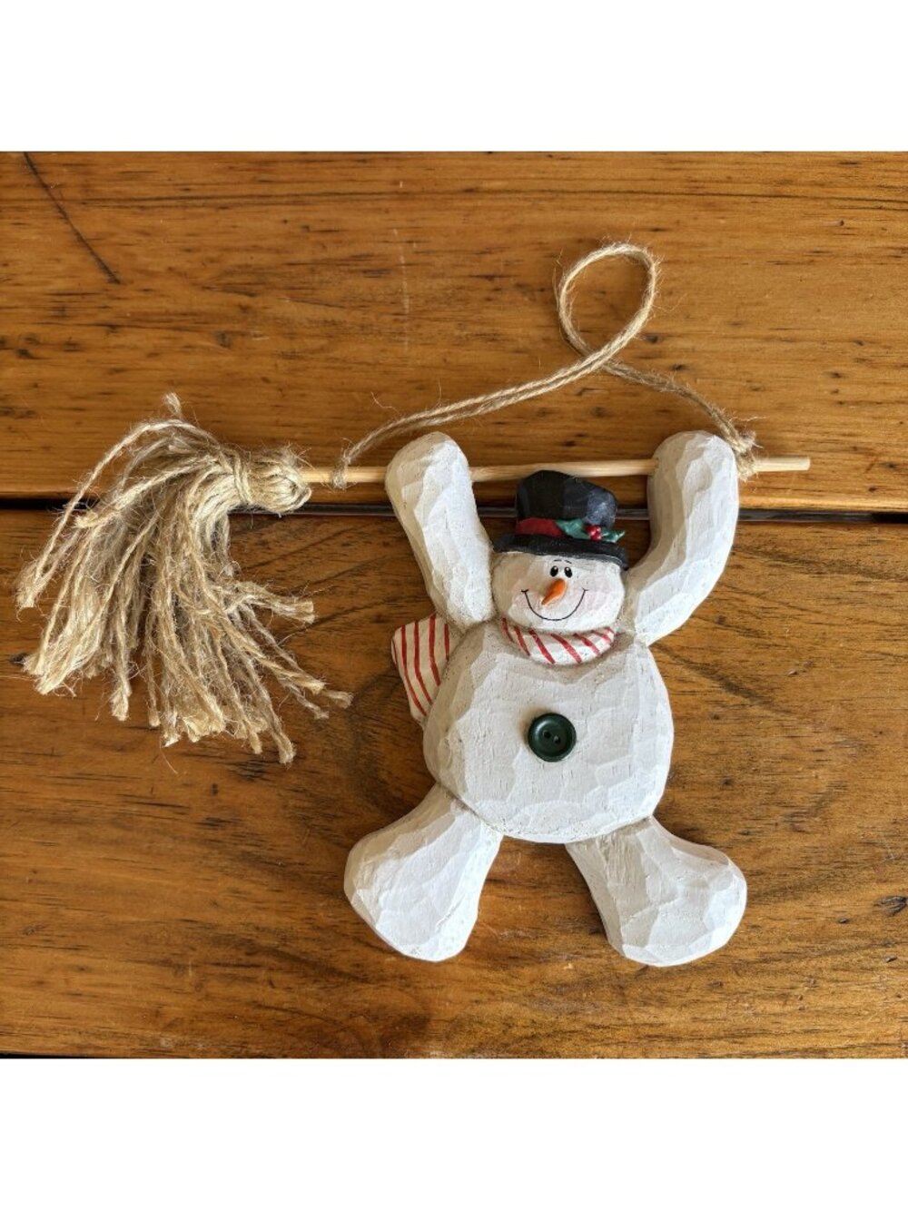 Eddie Walker Midwest of Cannon Falls SNOWMAN Broom Wall Hanging